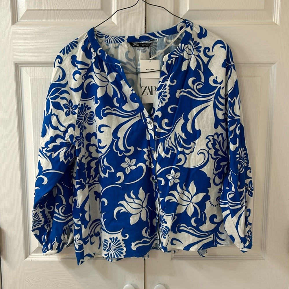 Zara Linen Blouse